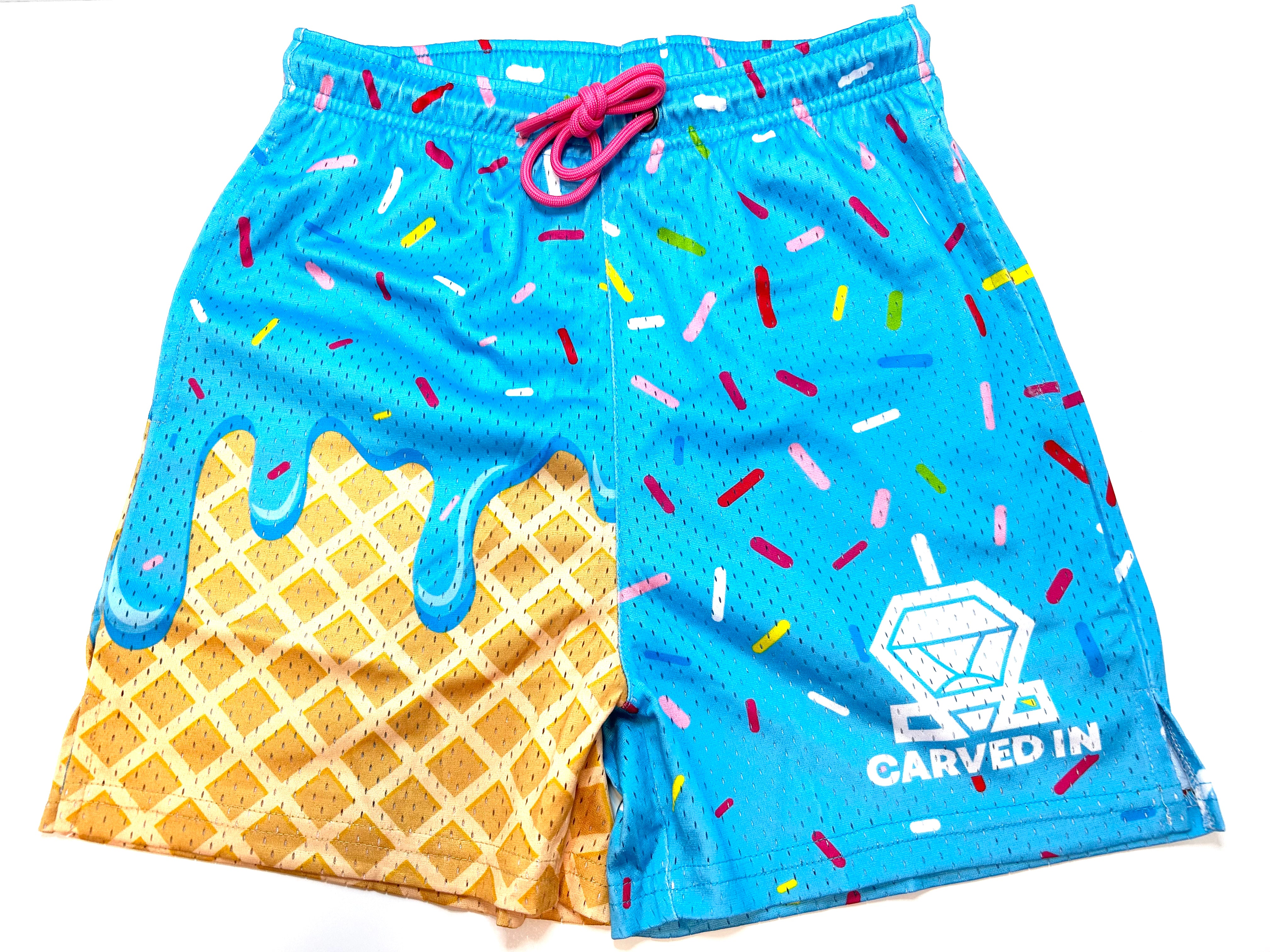 Chill Time Mesh Shorts - Ice Cream - Carved In