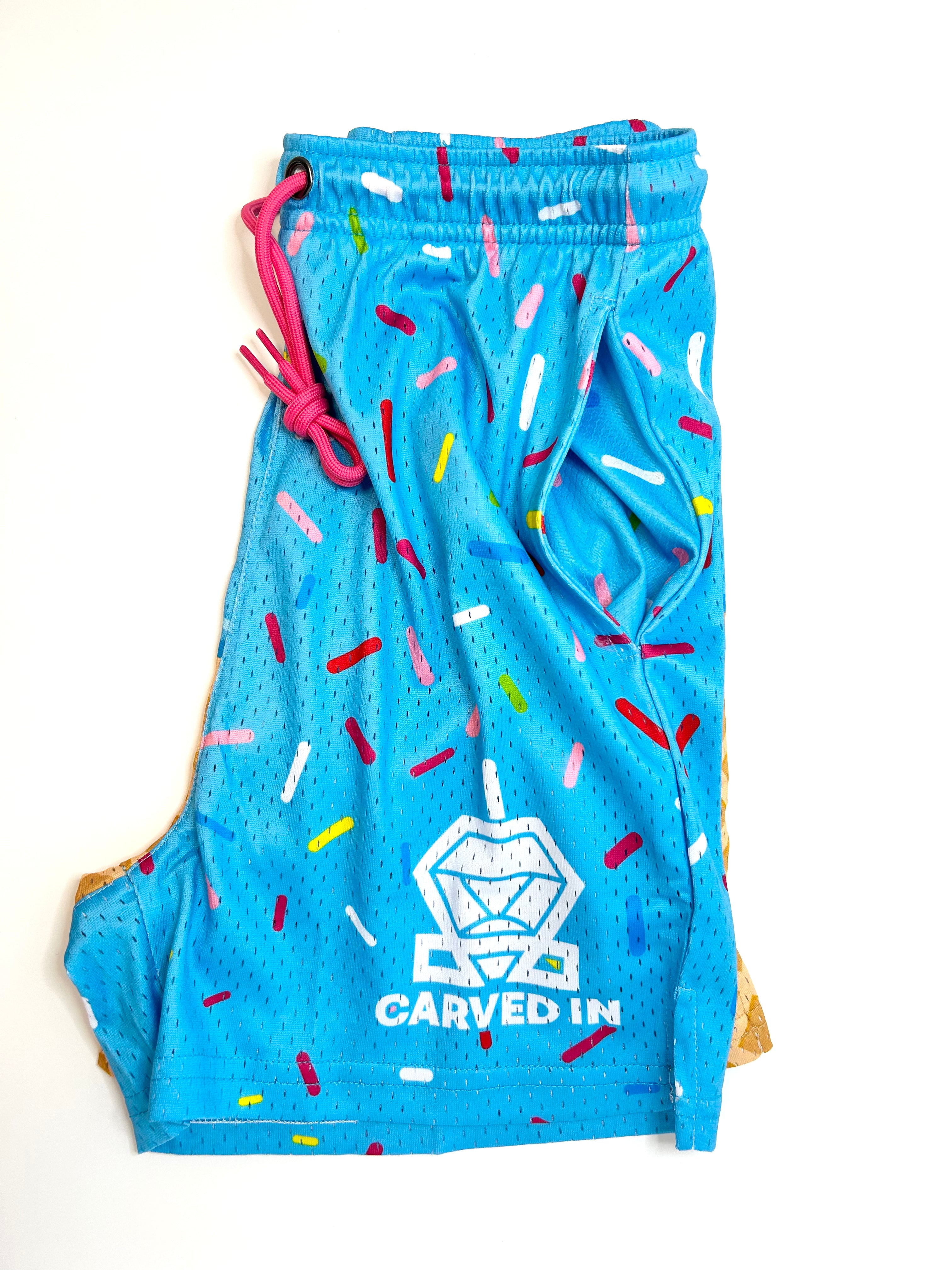 Chill Time Mesh Shorts - Ice Cream - Carved In