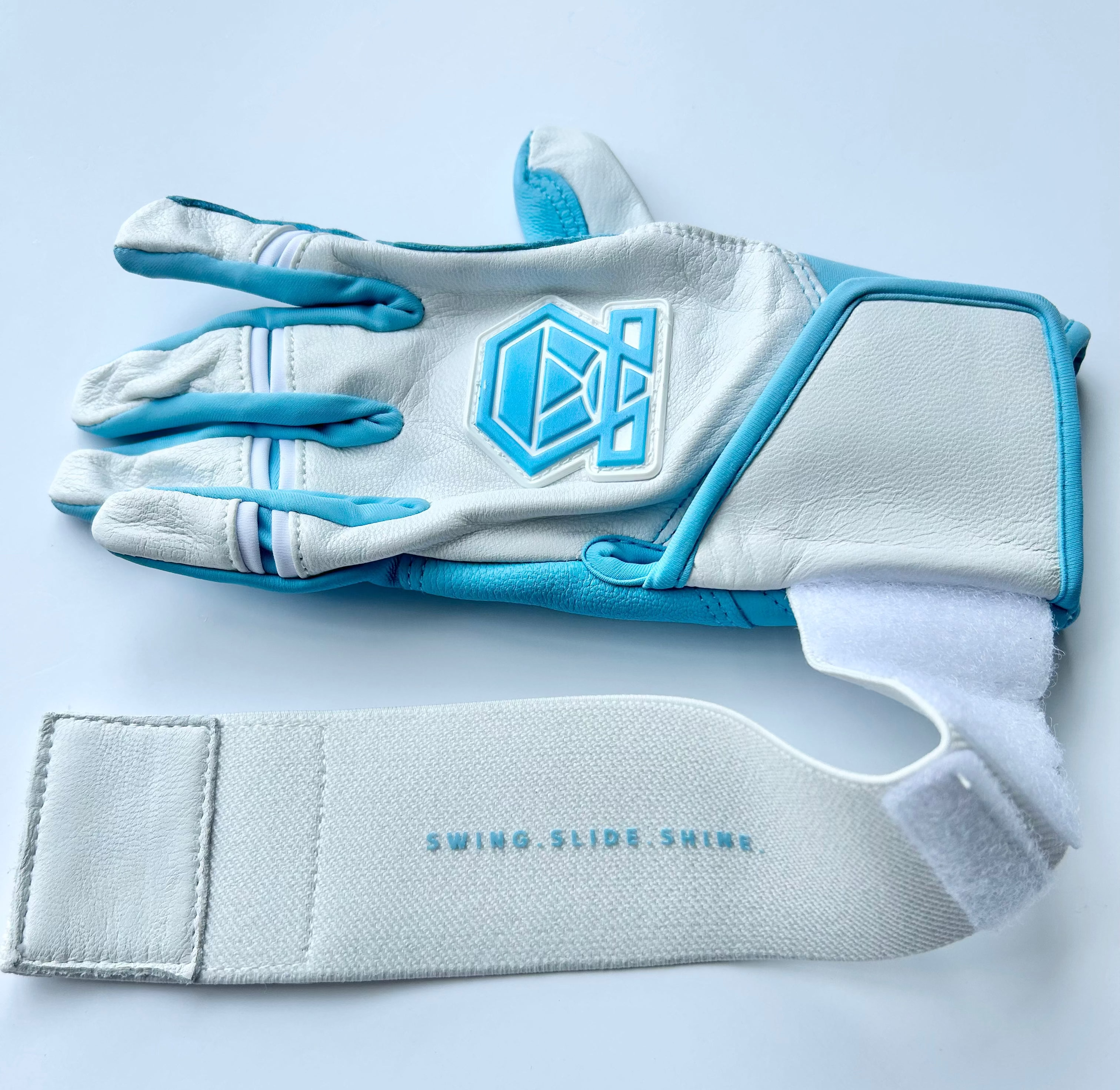 Long Cuff Batting Gloves - White Ice - Youth