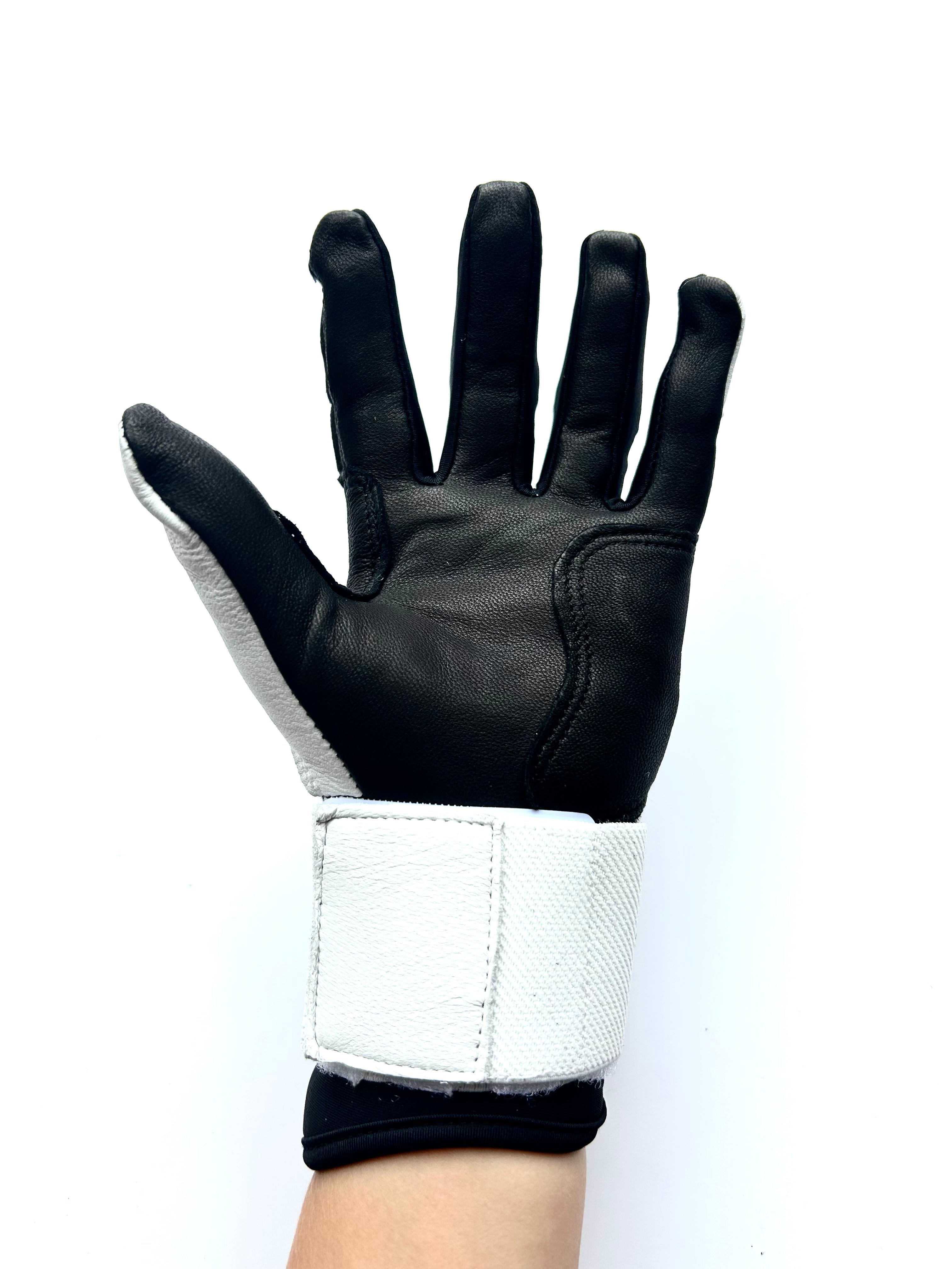 Long Cuff Batting Gloves - White Phantom - Youth