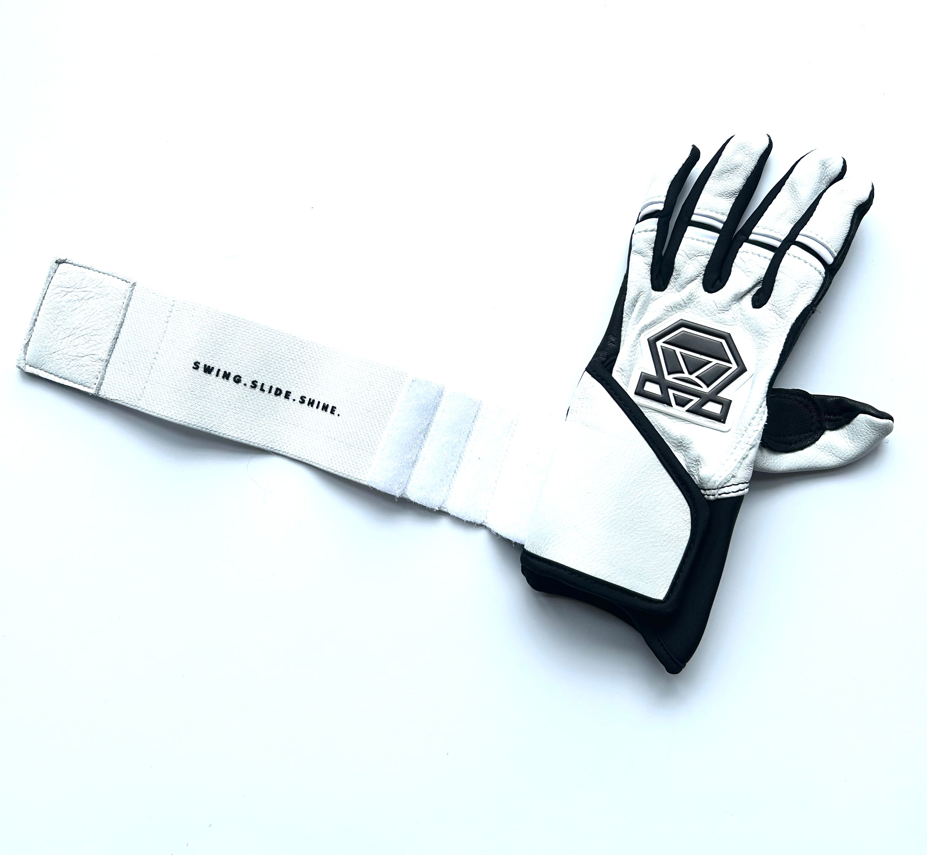 Long Cuff Batting Gloves - White Phantom - Youth
