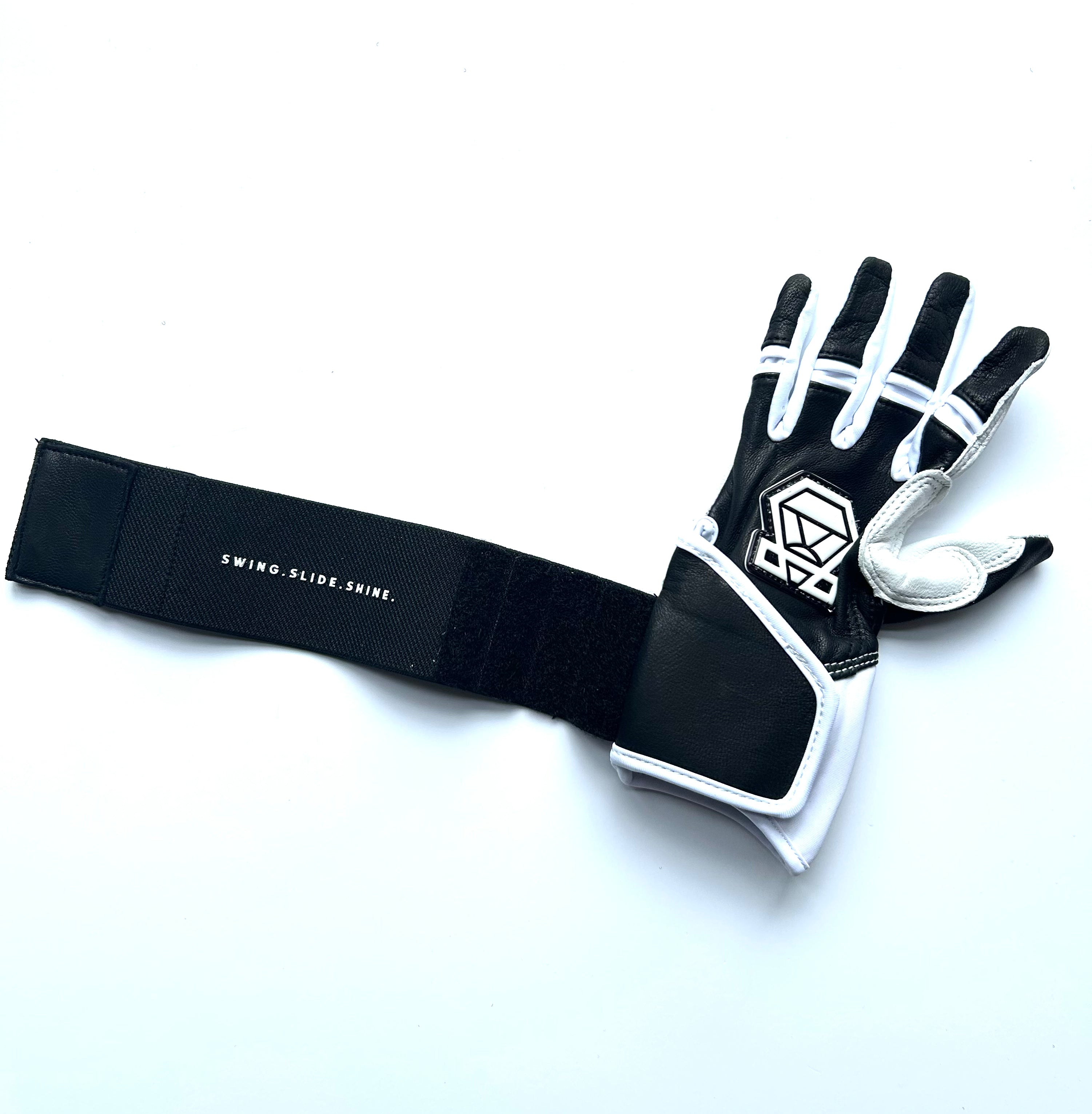 Long Cuff Batting Gloves - Black Phantom - Youth