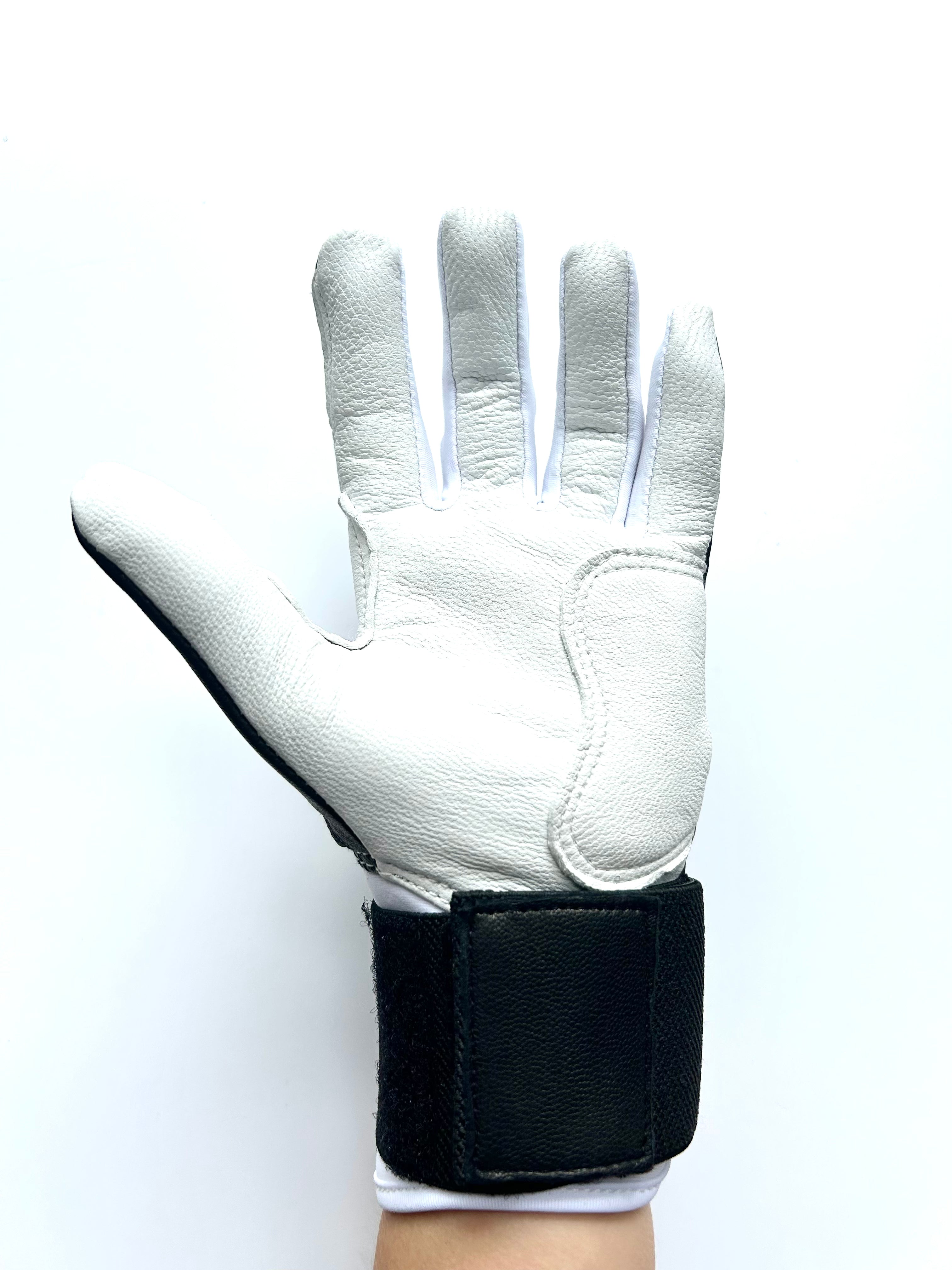 Long Cuff Batting Gloves - Black Phantom - Youth